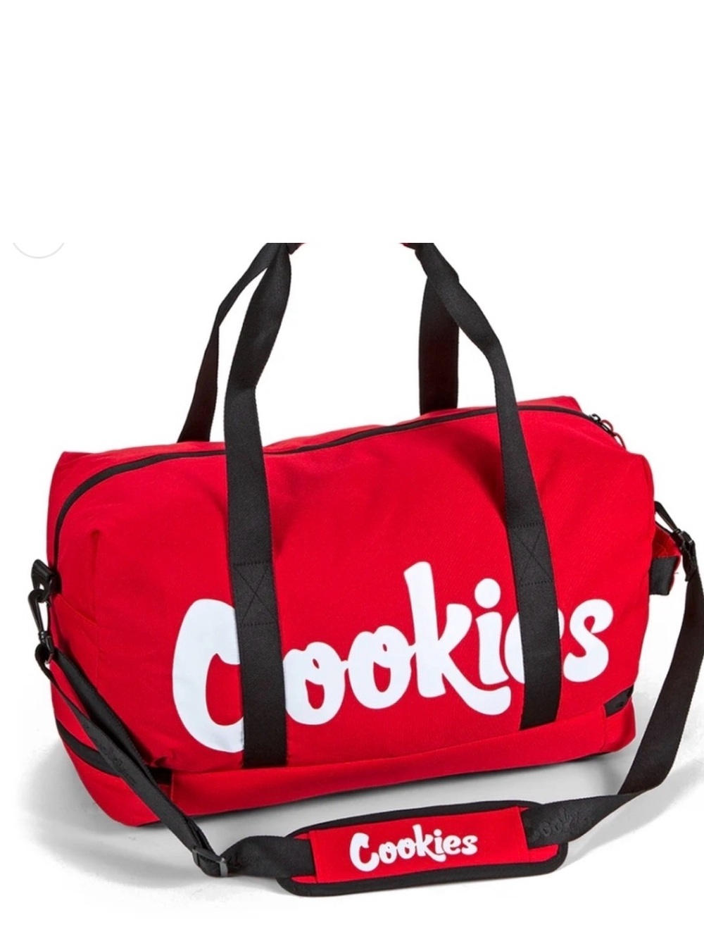 Cookies Smell Proof Red Canvas Duffel Bag NWT